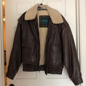 Andrew Marc leather bomber jacket
